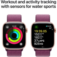 Смарт-годинник Apple Watch Series 10 GPS 42mm Rose Gold Aluminium Case with Plum Sport Loop (MWWK3QH/A) Diawest