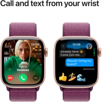 Смарт-годинник Apple Watch Series 10 GPS 42mm Rose Gold Aluminium Case with Plum Sport Loop (MWWK3QH/A) Diawest