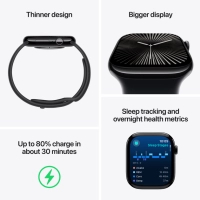 Смарт-годинник Apple Watch Series 10 GPS 46mm Jet Black Aluminium Case with Ink Sport Loop (MWWR3QH/A) Diawest