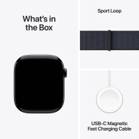 Смарт-годинник Apple Watch Series 10 GPS 46mm Jet Black Aluminium Case with Ink Sport Loop (MWWR3QH/A) Diawest