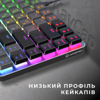 Клавіатура GamePro MK141R Red Swich Low Profile RGB USB Dark Gray (MK141R) Diawest