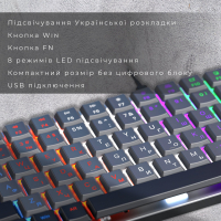 Клавіатура GamePro MK140R Red Swich Low Profile USB Dark Gray (MK140R) Diawest
