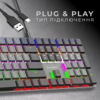 Клавіатура GamePro MK145R Red Swich Low Profile USB Dark Gray (MK145R) Diawest