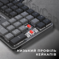 Клавіатура GamePro MK145R Red Swich Low Profile USB Dark Gray (MK145R) Diawest