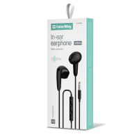 Навушники ColorWay 3.5 mm Wired Earphone Sound Wave Black (CW-WD04BK) Diawest