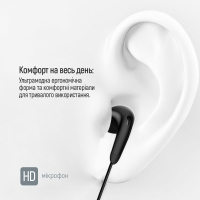 Навушники ColorWay 3.5 mm Wired Earphone Sound Wave Black (CW-WD04BK) Diawest