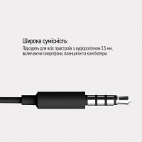 Навушники ColorWay 3.5 mm Wired Earphone Sound Wave Black (CW-WD04BK) Diawest