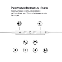 Навушники ColorWay 3.5 mm Wired Earphone Sound Wave White (CW-WD04WT) Diawest