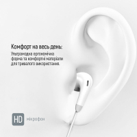 Навушники ColorWay 3.5 mm Wired Earphone Sound Wave White (CW-WD04WT) Diawest