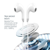 Навушники ColorWay 3.5 mm Wired Earphone Sound Wave White (CW-WD04WT) Diawest