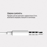 Навушники ColorWay 3.5 mm Wired Earphone Sound Wave White (CW-WD04WT) Diawest