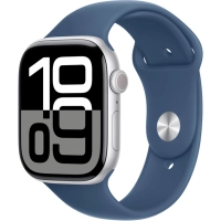 Смарт-годинник Apple Watch Series 10 GPS 46mm Silver Aluminium Case with Denim Sport Band - S/M (MWWL3QH/A) Diawest