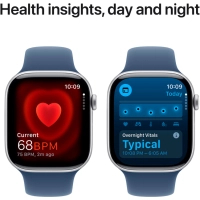 Смарт-годинник Apple Watch Series 10 GPS 46mm Silver Aluminium Case with Denim Sport Band - S/M (MWWL3QH/A) Diawest