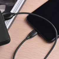 Дата кабель USB 2.0 AM to Lightning 1.0m BX19 Benefit 3A Black BOROFONE (BX19LB) Diawest
