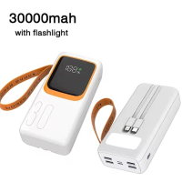 Батарея універсальна Denmen DP31 30000mAh PD/20W, QC/22,5W, flashlight, cable (DP-31WH) Diawest
