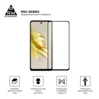 Скло захисне Armorstandart Pro Tecno Spark 20 Pro (KJ6) Black (ARM74387) Diawest