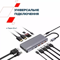 Порт-реплікатор Canyon Docking Station DS-16 13 in 1 4k USB-C hub (CNS-TDS16) Diawest
