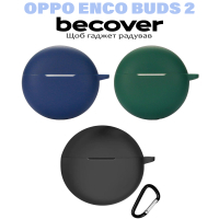 Чохол для навушників BeCover Silicon для Oppo Enco Buds 2 Deep Blue (710952) Diawest