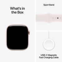 Смарт-годинник Apple Watch Series 10 GPS 46mm Rose Gold Aluminium Case with Light Blush Sport Band - S/M (MWWT3QH/A) Diawest