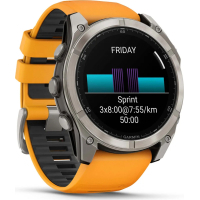 Смарт-годинник Garmin fenix 8 51mm, AMOLED, Saph, Ti/Bare/Grpht, SparkOrg/GrphtBd, (010-02905-11) Diawest