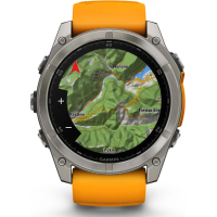 Смарт-годинник Garmin fenix 8 51mm, AMOLED, Saph, Ti/Bare/Grpht, SparkOrg/GrphtBd, (010-02905-11) Diawest