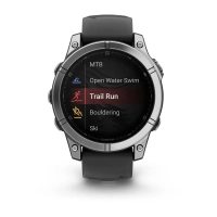 Смарт-годинник Garmin fenix E, 47mm, Stainless Steel/Black, GPS (010-03025-00) Diawest