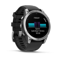 Смарт-годинник Garmin fenix E, 47mm, Stainless Steel/Black, GPS (010-03025-00) Diawest