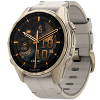 Смарт-годинник Garmin fenix 8 43mm, AMOLED, Saph, SftGldSS/FogGryLeatherBnd, Excl, GPS (010-02903-40) Diawest