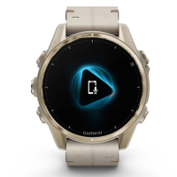 Смарт-годинник Garmin fenix 8 43mm, AMOLED, Saph, SftGldSS/FogGryLeatherBnd, Excl, GPS (010-02903-40) Diawest