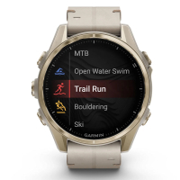 Смарт-годинник Garmin fenix 8 43mm, AMOLED, Saph, SftGldSS/FogGryLeatherBnd, Excl, GPS (010-02903-40) Diawest