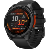 Смарт-годинник Garmin fenix 8 47mm, AMOLED, Glass/SS, SlateGray Steel/Black, BlkBnd, GPS (010-02904-00) Diawest