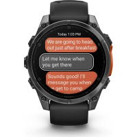 Смарт-годинник Garmin fenix 8 47mm, AMOLED, Glass/SS, SlateGray Steel/Black, BlkBnd, GPS (010-02904-00) Diawest