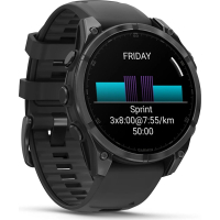 Смарт-годинник Garmin fenix 8 47mm, AMOLED, Glass/SS, SlateGray Steel/Black, BlkBnd, GPS (010-02904-00) Diawest