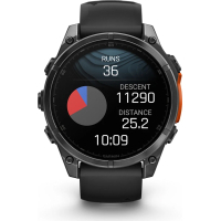 Смарт-годинник Garmin fenix 8 47mm, AMOLED, Glass/SS, SlateGray Steel/Black, BlkBnd, GPS (010-02904-00) Diawest