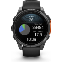 Смарт-годинник Garmin fenix 8 47mm, AMOLED, Glass/SS, SlateGray Steel/Black, BlkBnd, GPS (010-02904-00) Diawest