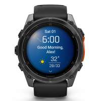 Смарт-годинник Garmin fenix 8 51mm, AMOLED, Glass/SS, SlateGray Steel/Black,BlkBnd, GPS (010-02905-00) Diawest