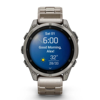 Смарт-годинник Garmin fenix 8 47mm, AMOLED, Saph, Ti/Bare/Graphite w/TiBand,Excl, GPS (010-02904-40) Diawest