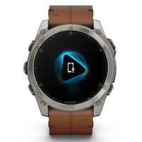 Смарт-годинник Garmin fenix 8 51mm,AMOLED,Sapphire, Bare Ti, Blk/Chsnt Lthr (010-02905-40) Diawest