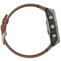 Смарт-годинник Garmin fenix 8 51mm,AMOLED,Sapphire, Bare Ti, Blk/Chsnt Lthr (010-02905-40) Diawest