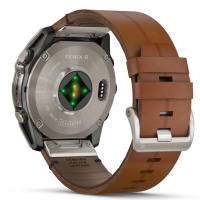 Смарт-годинник Garmin fenix 8 51mm,AMOLED,Sapphire, Bare Ti, Blk/Chsnt Lthr (010-02905-40) Diawest