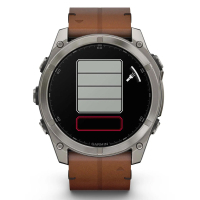 Смарт-годинник Garmin fenix 8 51mm,AMOLED,Sapphire, Bare Ti, Blk/Chsnt Lthr (010-02905-40) Diawest