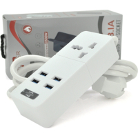 Мережевий фільтр живлення Voltronic TВ-Т06, 1роз, 4*USB White (ТВ-Т06-White) Diawest