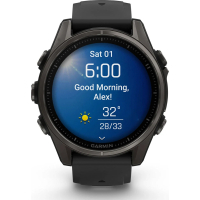 Смарт-годинник Garmin fenix 8 43mm, AMOLED, Saph, CrbnGry Ti/Blk, Blk/PebblGryBnd, (010-02903-21) Diawest