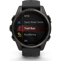 Смарт-годинник Garmin fenix 8 43mm, AMOLED, Saph, CrbnGry Ti/Blk, Blk/PebblGryBnd, (010-02903-21) Diawest