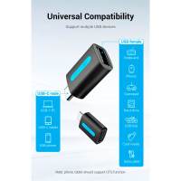 Перехідник USB 2.0 Type-C to USB AF (OTG) Vention (CDTB0) Diawest