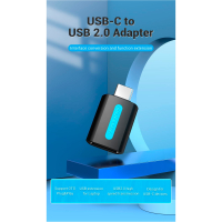 Перехідник USB 2.0 Type-C to USB AF (OTG) Vention (CDTB0) Diawest