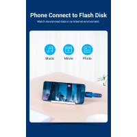 Перехідник USB 2.0 Type-C to USB AF (OTG) Vention (CDTB0) Diawest