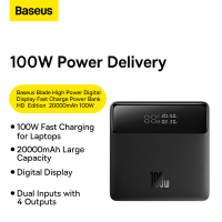 Батарея універсальна Baseus Blade 20000mAh 100W OE, black (PPBL000301) Diawest