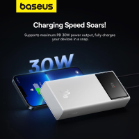 Батарея універсальна Baseus Star-Lord 20000mAh 30W OE, white (P10022904213-00) Diawest