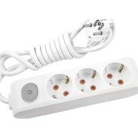 Мережевий подовжувач Panasonic X-tendia із заземленням 3 розетки, 3м (WLTA04332GR-UA) Diawest